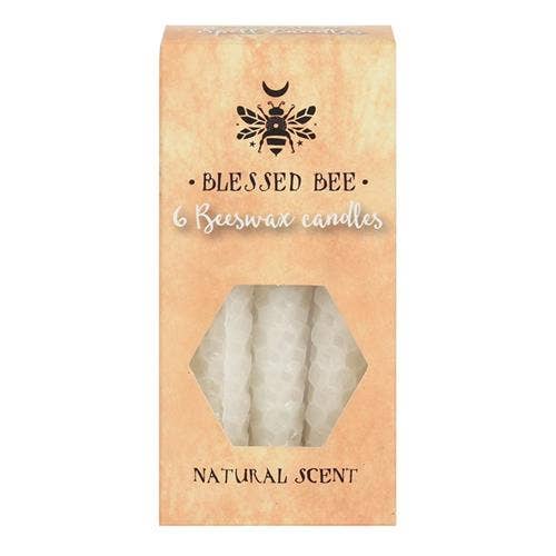 Paquet de 6 bougies magiques en cire d'abeille « blanches »