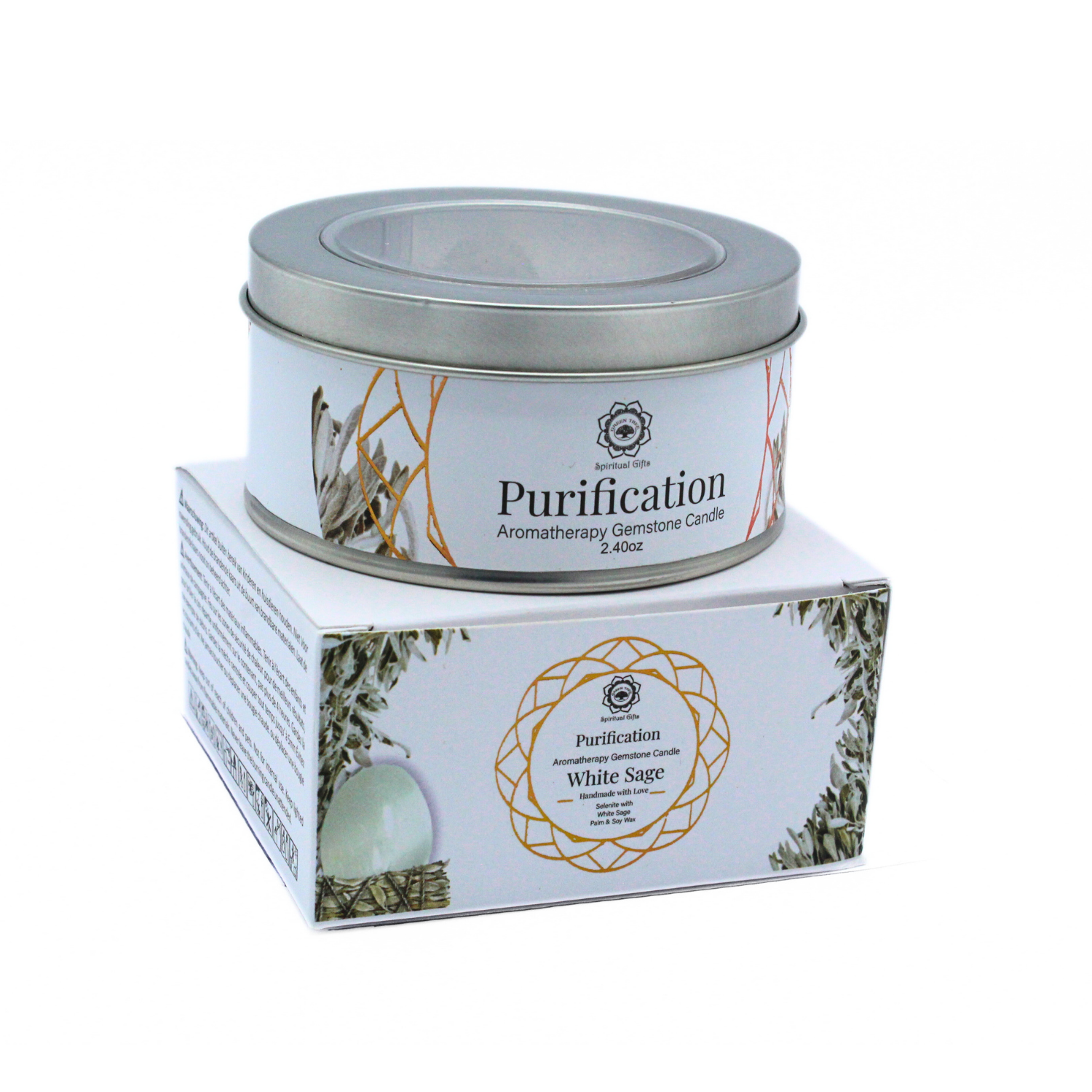 Bougie purification - pierre précieuses